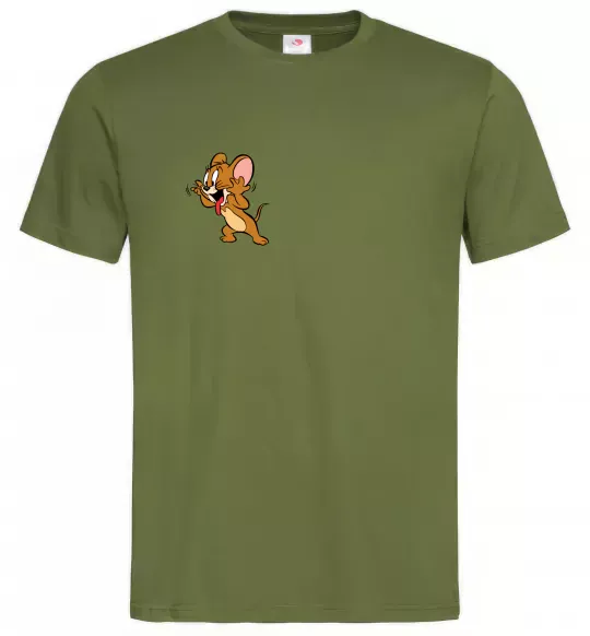 Мужская футболка Мишеня Джері Оливковый фото