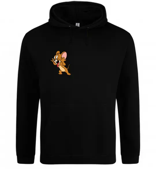 Жіноча толстовка (худі) Мишеня Джері Чорний фото