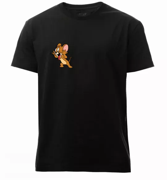 Чоловіча преміум футболка Мишеня Джері Чорний фото