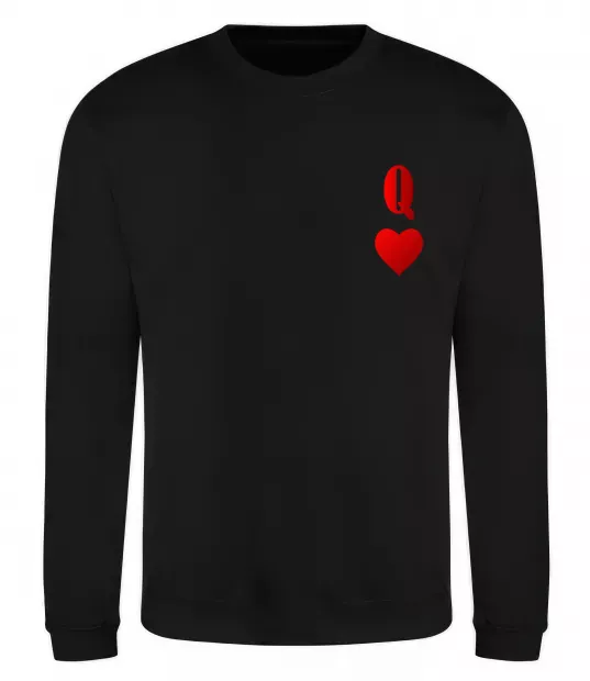 Свитшот Дама карта Черный фото