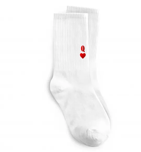 Носки Дама карта Белый фото