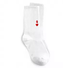 Носки Дама карта Белый фото