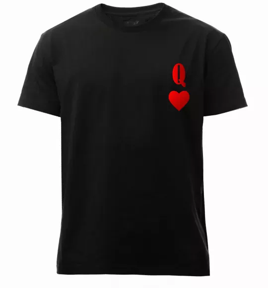 Мужская премиум футболка Дама карта Черный фото