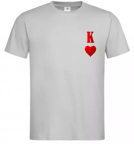 Мужская футболка Король карта Серый фото