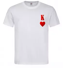 Мужская футболка Король карта Белый фото