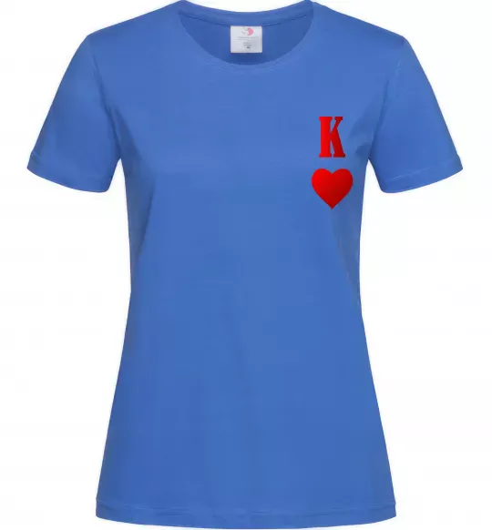 Жіноча футболка Король карта Яскраво-синій фото