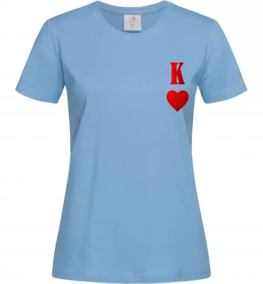 Жіноча футболка Король карта Блакитний фото