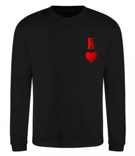 Світшот Король карта Чорний фото