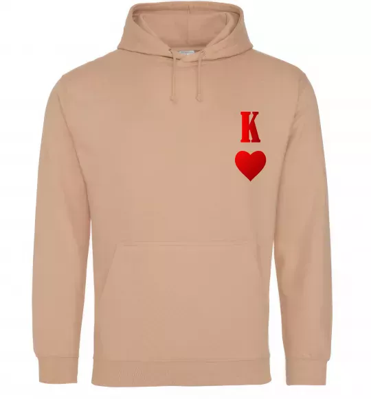 Мужская толстовка (худи) Король карта Песочный фото