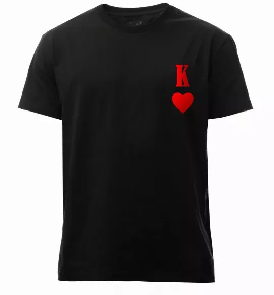 Мужская премиум футболка Король карта Черный фото