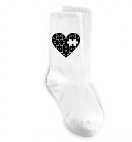 Носки Пазл серце Белый фото