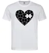 Чоловіча футболка Пазл серце Білий фото
