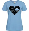 Жіноча футболка Пазл серце Блакитний фото