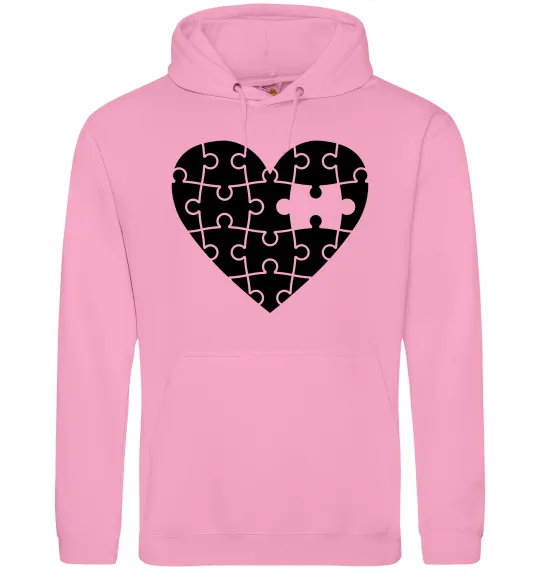 Чоловіча толстовка (худі) Пазл серце Рожевий фото