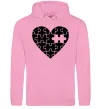 Чоловіча толстовка (худі) Пазл серце Рожевий фото