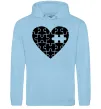 Чоловіча толстовка (худі) Пазл серце Блакитний фото