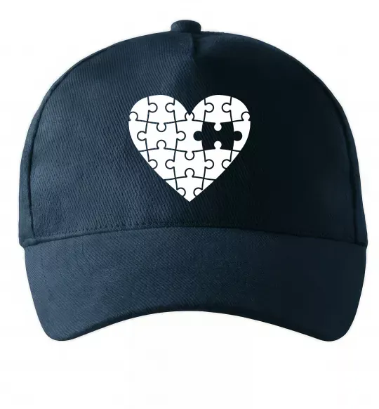 Кепка Пазл серце Темно-синий фото