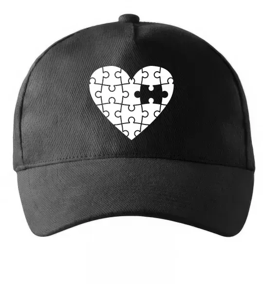 Кепка Пазл серце Черный фото