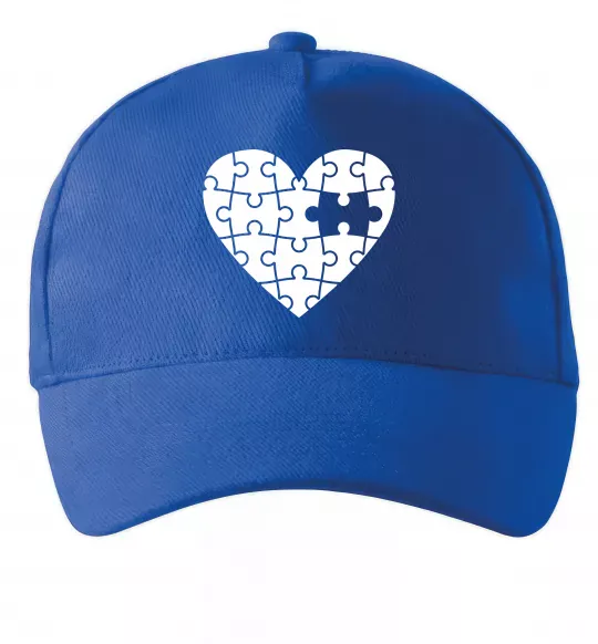 Кепка Пазл серце Ярко-синий фото