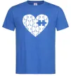 Чоловіча футболка Пазл серце Яскраво-синій фото