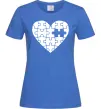Жіноча футболка Пазл серце Яскраво-синій фото