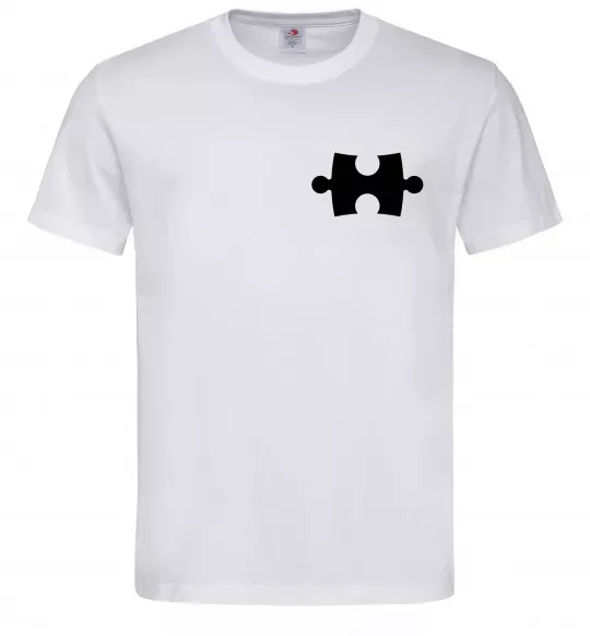Чоловіча футболка Серце останній пазлик Білий фото