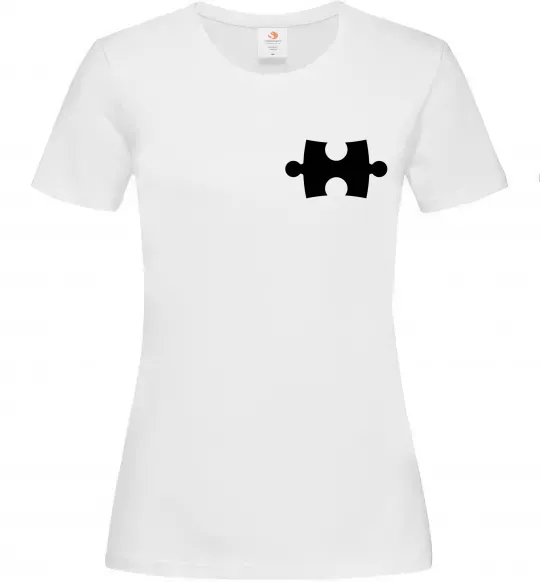 Женская футболка Серце останній пазлик Белый фото