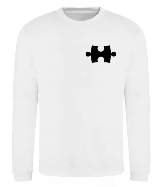 Свитшот Серце останній пазлик Белый фото