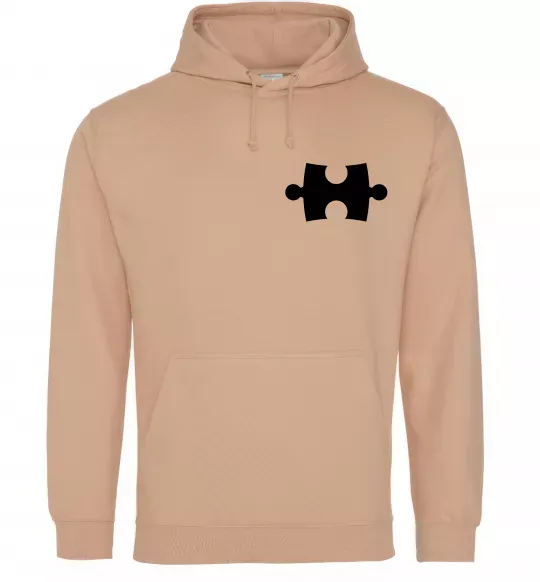 Мужская толстовка (худи) Серце останній пазлик Песочный фото