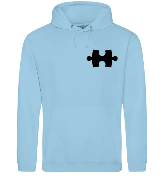 Чоловіча толстовка (худі) Серце останній пазлик Блакитний фото