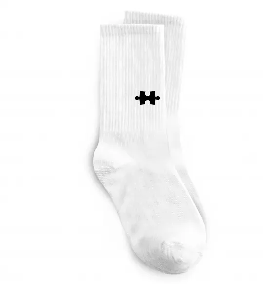 Носки Серце останній пазлик Белый фото