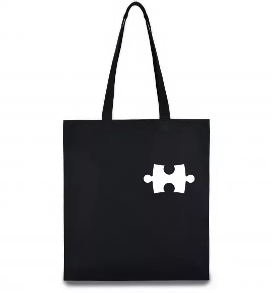 Эко-сумка Серце останній пазлик Черный фото