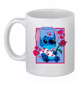 Чашка керамическая Stitch Белый фото