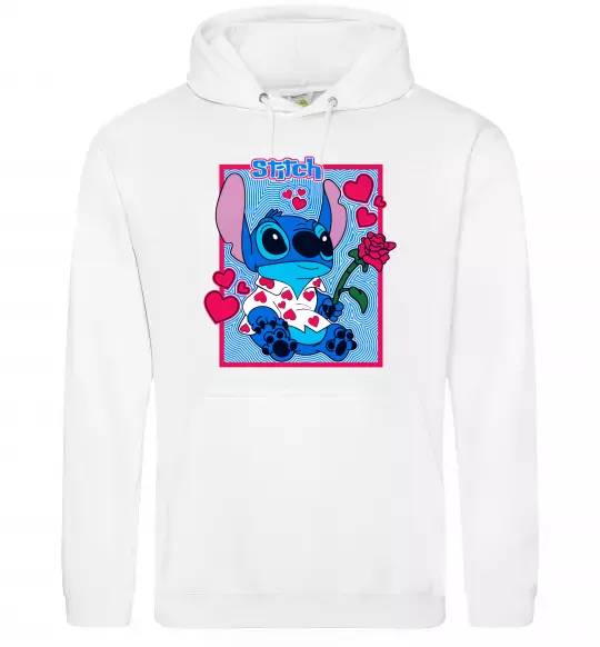 Чоловіча толстовка (худі) Стіч хлопчик Білий фото