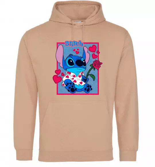 Женская толстовка (худи) Стіч хлопчик Песочный фото