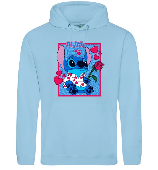 Жіноча толстовка (худі) Стіч хлопчик Блакитний фото