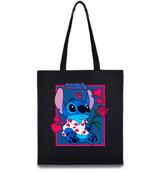 Эко-сумка Стіч хлопчик Черный фото