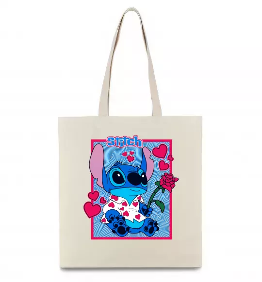 Эко-сумка Стіч хлопчик Бежевый фото