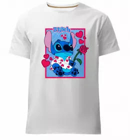 Мужская премиум футболка Stitch Белый фото