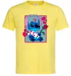 Чоловіча футболка Стіч хлопчик Лимонний Чоловіча футболка Стіч хлопчик Лимонний фото