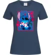 Жіноча футболка Стіч хлопчик Темно-синій Жіноча футболка Стіч хлопчик Темно-синій фото