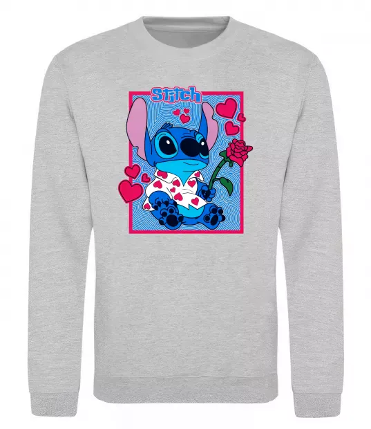 Свитшот Стіч хлопчик Серый меланж фото