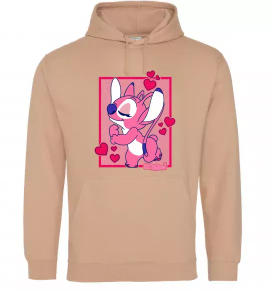 Мужская толстовка (худи) Стіч дівчинка Песочный фото