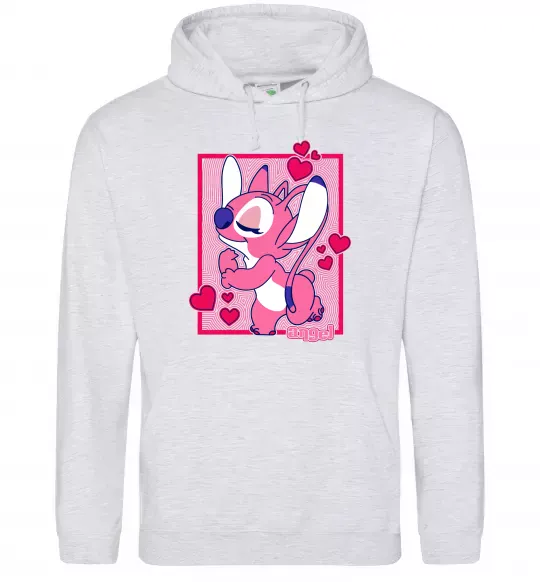 Жіноча толстовка (худі) Стіч дівчинка Сірий меланж фото