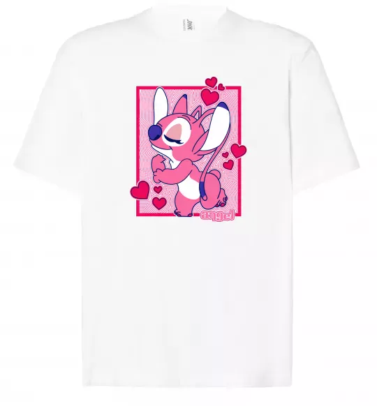 Футболка Оверсайз Стіч дівчинка Белый фото