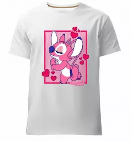 Мужская премиум футболка Стіч Черный фото