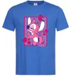 Мужская футболка Стіч дівчинка Ярко-синий Мужская футболка Стіч дівчинка Ярко-синий фото