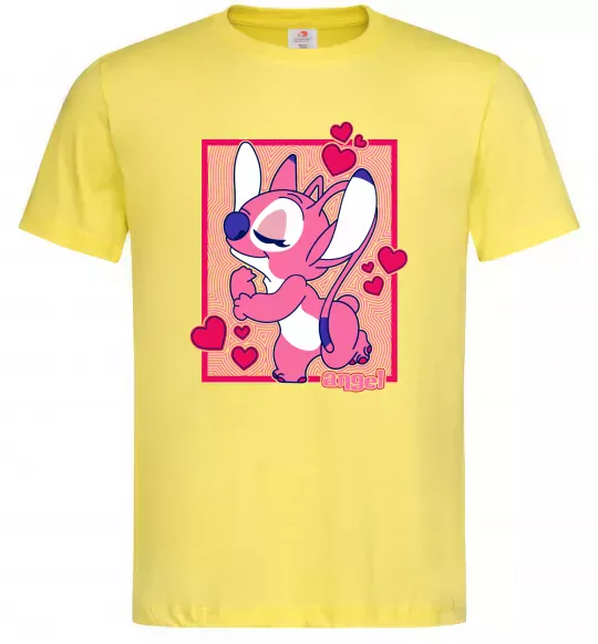 Мужская футболка Стіч дівчинка Лимонный фото