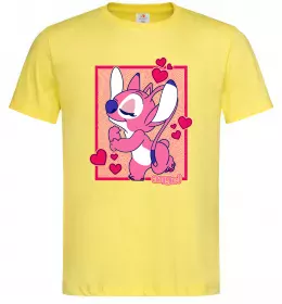 Мужская футболка Стіч дівчинка Лимонный фото