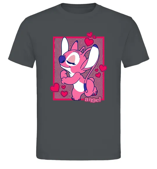 Мужская футболка Стіч дівчинка Графит фото